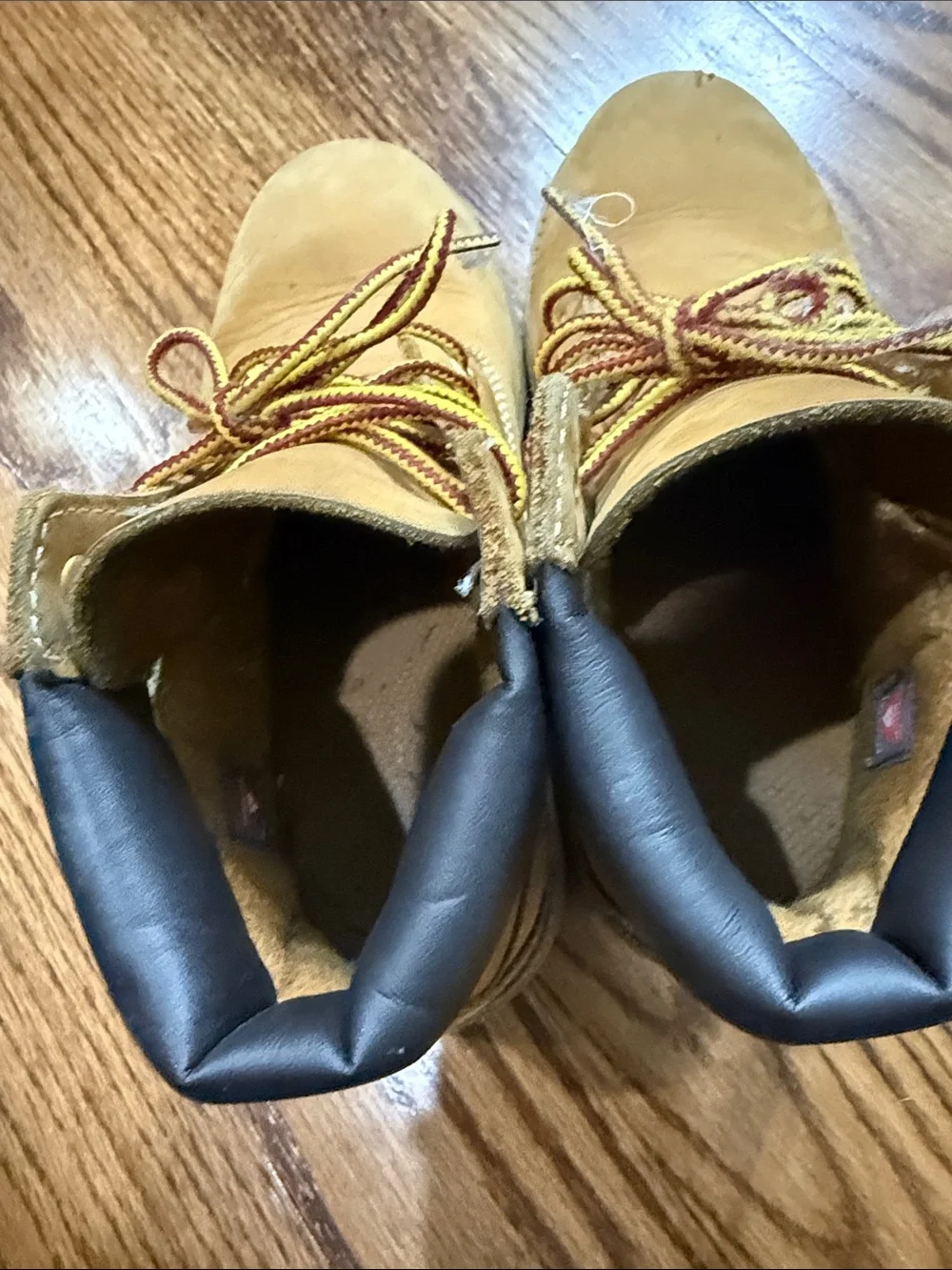 Timberland Wheat Kids Leather Work Boots with Dark Collar